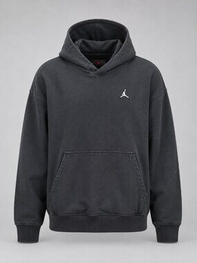 Nike Air Jordan Mens 3XL Hoodie Black Pullover Fleece Logo Hooded Sweatshirt